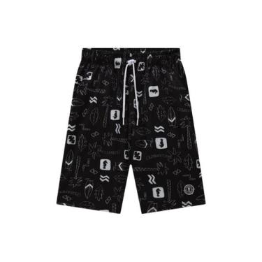 Imagem de Bermuda Estampada Menino Infantil Onda Marinha, Estampado, 18