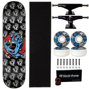 Imagem de Skate Santa Cruz Powelyte 8.0 Montado Roda Next Abeck 15 Cor:Preto+Azu