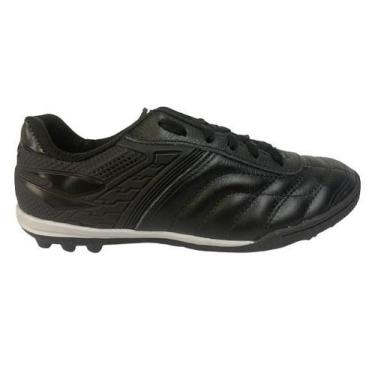 Imagem de Chuteira Society De Couro Natural Dray 566, Preto, 39