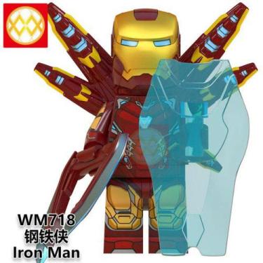 Imagem de Boneco Homem de Ferro com Escudo em BLoco - Chinesa