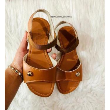 Imagem de Sandália rasteirinha de elástico - Karina Fashion , Bege, 35