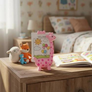 Imagem de Porta Retrato De Mesa Infantil Girafa Girafinha Quarto - Foto Frame
