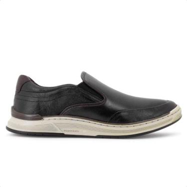 Imagem de Sapatênis Democrata Denim Loop Slip On Masculino, 40, Preto, Bege