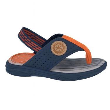 Imagem de Chinelo Infantil Com Elástico Menino Molekinho 2140.709, Azul, Marinho