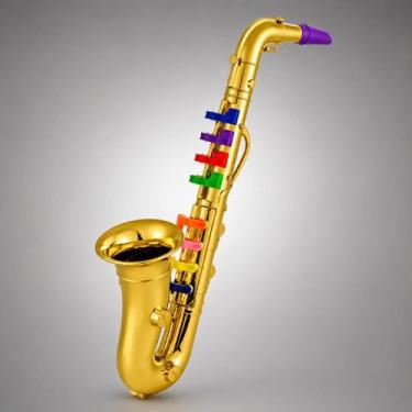 Imagem de Saxofone Infantil Musical com Teclas Coloridas Brinquedo Educativo em 