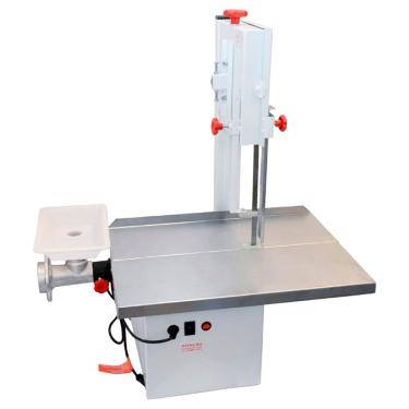Imagem de Serra Fita Mesa Movel 1,87m Inox com Moedor Boca 9 e Extrusor 1-2CV Bivolt Bigolar