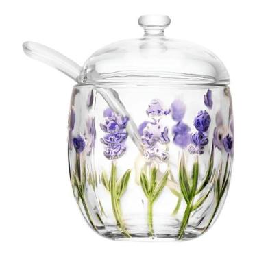 Imagem de Açucareiro com colher e tampa hand painting cristal - LYOR