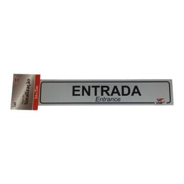 Imagem de Placa sinalização alumínio Entrada 5x25 VMP