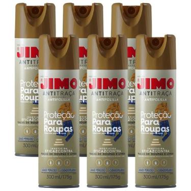 Imagem de 6 Jimo Anti Traça Proteção Para Roupas Livros Sem Cheiro 300ml