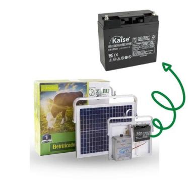 Imagem de Eletrificador Rural Cerca Elétrica Zs50ibi + Placa Solar 12v - ZEBU