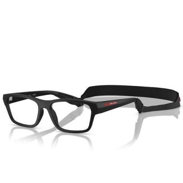 Imagem de Óculos de grau Prada Linea Rossa VPS03R 1BO1O1 56, RETANGULAR, MASCULI