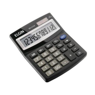 Imagem de Calculadora de Mesa Elgin MV-4124 12 Dígitos, Visor LCD e Correção Díg