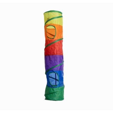 Imagem de Túnel Colorido para Pets 1,15m BUPPY PET - Brinquedo Dobrável para Gat