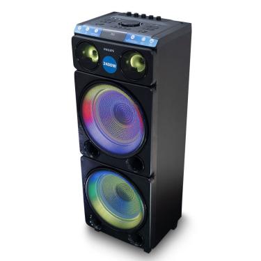 Imagem de Caixa de Som para Festas Philips TAX5509-78 2400W Bluetooth Torre com Iluminacao LED RGB Preto