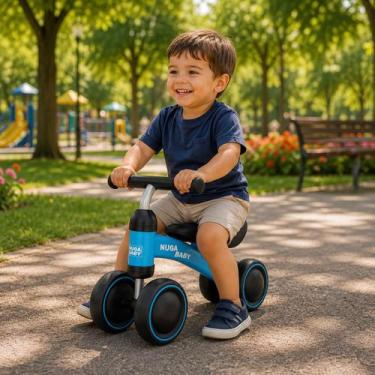 Imagem de Bicicleta De Equilíbrio Infantil Balance Bike Sem Pedal Com 4 Rodas - 