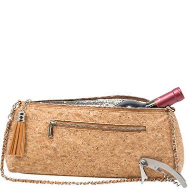 Imagem de Primeware GGWP Bolsa de vinho para garrafa única | Bolsa de vinho para mulheres | Bolsa de vinho térmica isolada, Cork
