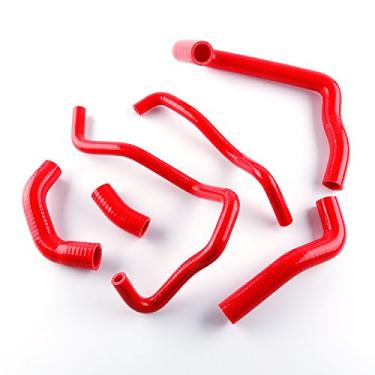 Imagem de LUXERAD Kit de mangueira de arrefecimento de silicone com desempenho de 3 camadas para KAWASAKI Z1000 07+ (vermelho)