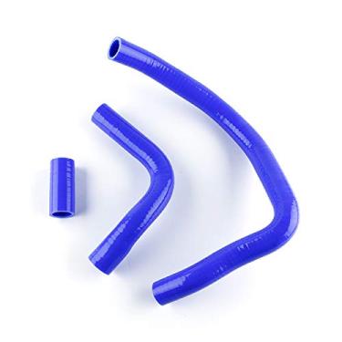 Imagem de LUXERAD Tubo de refrigeração de 3 camadas de 4,5 mm de desempenho de silicone para Kawasaki ZX10R ZX10-R (azul)