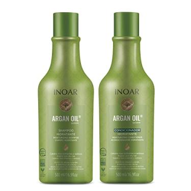 Imagem de INOAR Kit Inoar Shampoo + Condicionador 500Ml Argan Oil Hidratante
