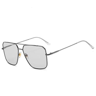 Imagem de Vintage Oversized Sunglasses Men polygon Anti-Reflective Mirror Classic Square Metal Glasses Fashion Women Sun Glasses Uv400,1,China