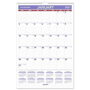 Imagem de Calendário de parede 2021 da AT-A-GLANCE, 39 x 57 cm, grande, mensal, espiral (PM32821)