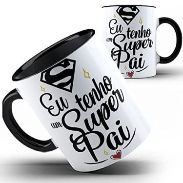 Imagem de Caneca preta Papai tenho super Pai