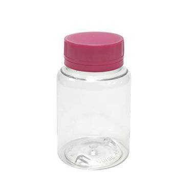 Imagem de Pote Para Cápsulas Pet 100ml C/Tampa Lacre (20 Unidades) (Cristal C/Rosa)