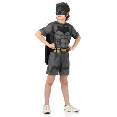 Imagem de Fantasia Infantil - Batman Curto Liga Da Justiça - Tamanho G (9 A 12 A