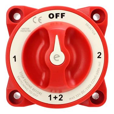 Imagem de Interruptor de desconexão bateria, 32V DC à prova d'água, resistente, 4 posições, bateria de 4 marchas, interruptor de desligamento de energia, interruptor de bateria marítima com proteção de
