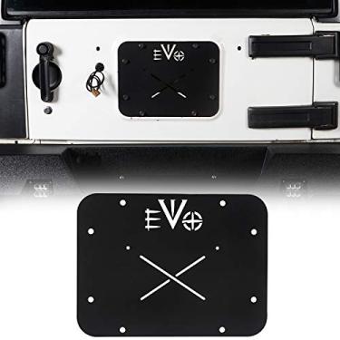 Imagem de Placa de remoção de pneu de reserva Hooke Road, cobertura de placa de ventilação de aço EVO para Jeep Wrangler JK 2007-2018 e ilimitado