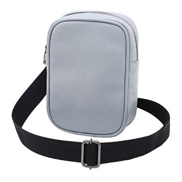 Imagem de Bolsa Feminina Crossbody Shoulder Bag Tiracolo Couro Bovino Mariart Lolla (Azul Bebê)