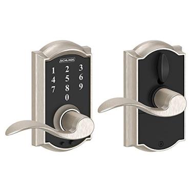 Imagem de SCHLAGE Bloqueio De Entrada De Tela De Toque Elétrico Fechadura Porta Schlage Satin Nickel Steel Níquel Acetinado