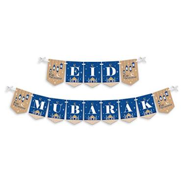 Imagem de Big Dot of Happiness Ramadan - Eid Mubarak Bunting Banner - Party Decorations - Eid Mubarak
