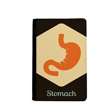Imagem de Corpo interno órgãos estomacais porta-passaporte Notecase Burse capa carteira porta-cartão, Multicolor