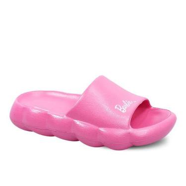 Imagem de Chinelo Barbie Comfy Slide Eva Menina 22863 Rosa 31 - Grendene Kids