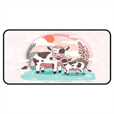 Imagem de Vijiuko Tapetes de cozinha gado rosa vaca área de cozinha tapetes e tapetes antiderrapante tapete de cozinha tapete de pé lavável para chão de cozinha escritório em casa pia lavanderia interior exterior 101,6 x 50,8 cm