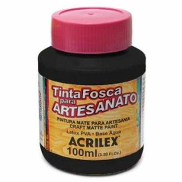 Imagem de Tinta Pva Fosca Para Artesanato 100ml Preta - 03210520 - Acrilex