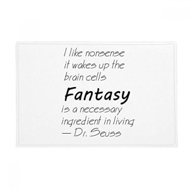 Imagem de DIYthinker Tapete antiderrapante para porta de banheiro com citação Fantasy is The Ingredient in Life