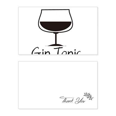 Imagem de Contorno do cartão de agradecimento Tônico Coquetel Gin Tonic Cartões de aniversário comemorativos de casamento
