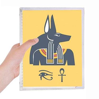 Imagem de Caderno com estampa abstrata do Egito Antigo com folhas soltas e diário recarregável, papelaria