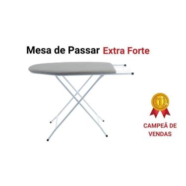 Imagem de Tábua Mesa de passar Roupa dobrável extra forte metalizado com suporte para ferro - Utilaço