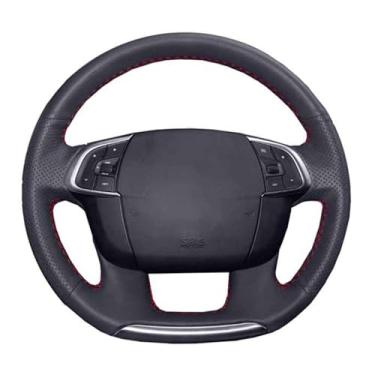 Imagem de Capa de volante, para Citroen C4 C4L 2011-2015 DS4, couro costurado à mão DIY