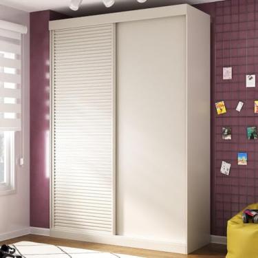 Imagem de Guarda-roupas Infantil 2 Portas 1 Porta Ripada Samambaia Teen Cabecasa Madeiramadeira Off White
