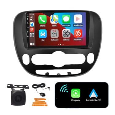 Imagem de [2G + 32G] Carplay Android Auto Touchscreen Autoradio Estéreo Carro Navegação GPS Unidade de Cabeça de Rádio FM WiFi Espelho Link Multimedia Player GPS Rádio DSP para Kia Soul 2014-2017 AC