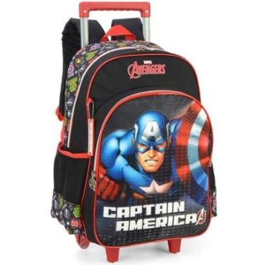Imagem de Mochila de Rodinhas Com Alça Luxcel Avengers Preto-Unissex