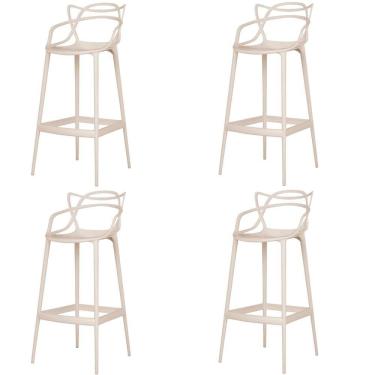 Imagem de  Kit 4 Banqueta Aviv Allegra Solna Fratini 109 Cm (Altura) Polipropileno Cor Fendis