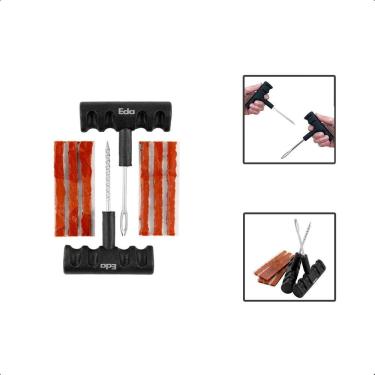 Imagem de Kit Reparo Remendo Para Pneu Sem Câmera Carro Moto Caminhão