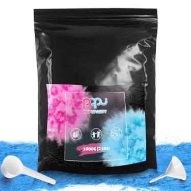 Imagem de POPUPARTY 1 pacote de pó preto revelador de gênero - pó azul de 900 g - perfeito para revelação de gênero de bebê, queima de carro, lançamento de cores, sessões de fotos, helicópteros