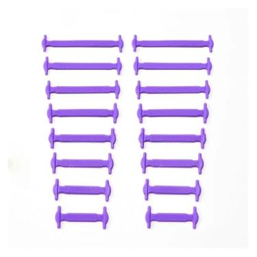 Imagem de Silicone Shoelaces Elastic For Sneakers Shoe Laces Without Wies Kids Adult Lazy Quick Lace Rubber Shoestrings(PURPLE)