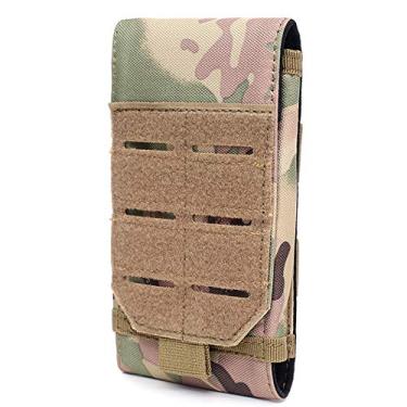 Imagem de Coldre universal Tactical Molle para celular, cinto para smartphone, pacote com alça utilitária, bolsa pequena militar, mini bolsa de cintura para iPhone 12ProMax/12Pro/12/11ProMax/11/X/8P/8/7P/7/6